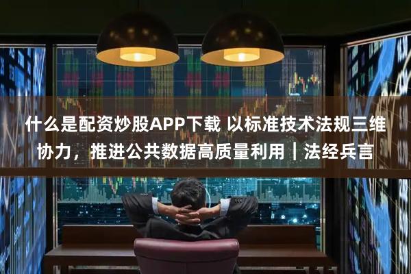 什么是配资炒股APP下载 以标准技术法规三维协力，推进公共数据高质量利用︱法经兵言