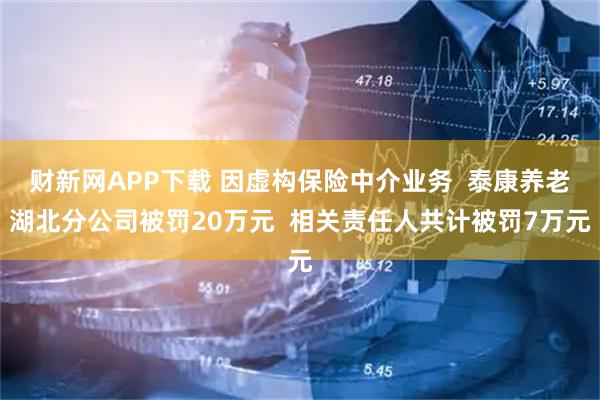 财新网APP下载 因虚构保险中介业务  泰康养老湖北分公司被罚20万元  相关责任人共计被罚7万元